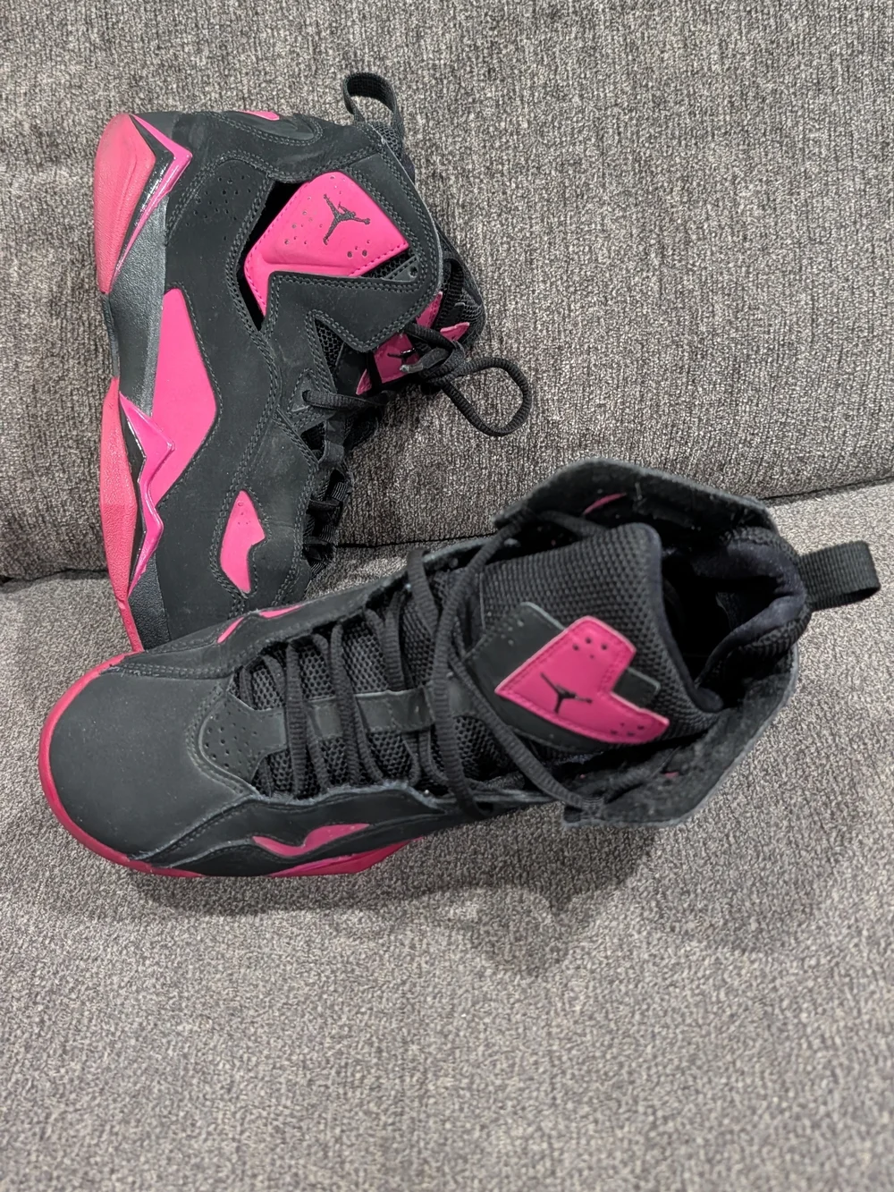 Nike Air Jordan Retro Black/Pink High-Top Sneakers